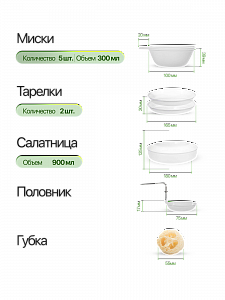 Посуда туристическая набор 27 в 1 Огонёк OG-TRD02 МЯТАЯ УПАКОВКА